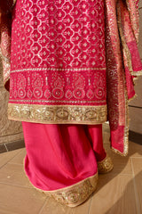 SARA 3 PIECE STITCHED BRIDAL MEHNDI SUIT