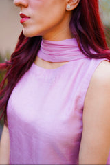 3 PIECE FARSHI SHALWAR LONG RAW SILK SUIT