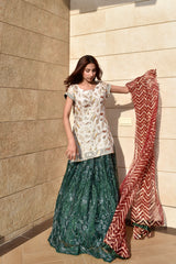 ASMA LEHNGA SHIRT & DUPATTA 3 PIECE STITCHED SUIT