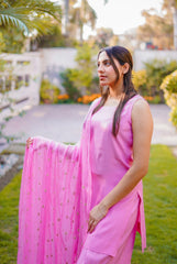 3 PIECE FARSHI SHALWAR SHORT RAW SILK SUIT