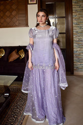 Bahara 3 Piece Stitched Sharara Suit