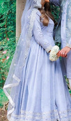 MOONLIGHT PURPLE BRIDAL PISHWAS