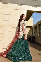 ASMA LEHNGA SHIRT & DUPATTA 3 PIECE STITCHED SUIT