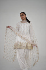 NOOR-E-ZAR 3 PIECE STITCHED FROCK FARSHI SUIT