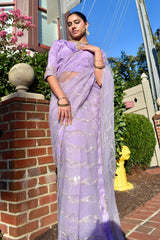 ETHEREAL EMBELISHED LAVENDAR SAREE