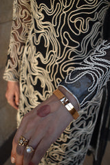 SAMINA 3 PIECE NET OUTFIT STITCHED SUIT