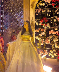 MINT 3 PIECE STITCHED LEHENGA SUIT