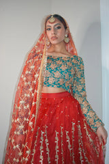 PARO 3 PIECE STITCHED LEHNGA SUIT