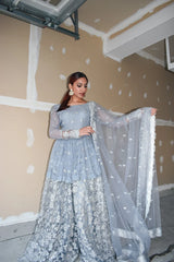 SEQUIN SHARARA 3 PIECE STITCHED SUIT