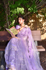 ETHEREAL EMBELISHED LAVENDAR SAREE