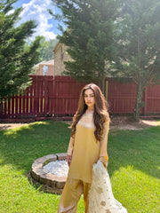 3 PIECE SILK FARSHI SHALWAR SUIT