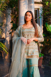 SAGE GOLD HANDWORK 3 PIECE GARARA SET