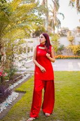 3 PIECE FARSHI SHALWAR SHORT SILK SUIT