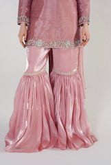 Blush Pink Embellished Gharara Set