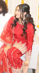 DHOLKI NOOR-E-ZAR 3 PIECE STITCHED FARSHI SUIT