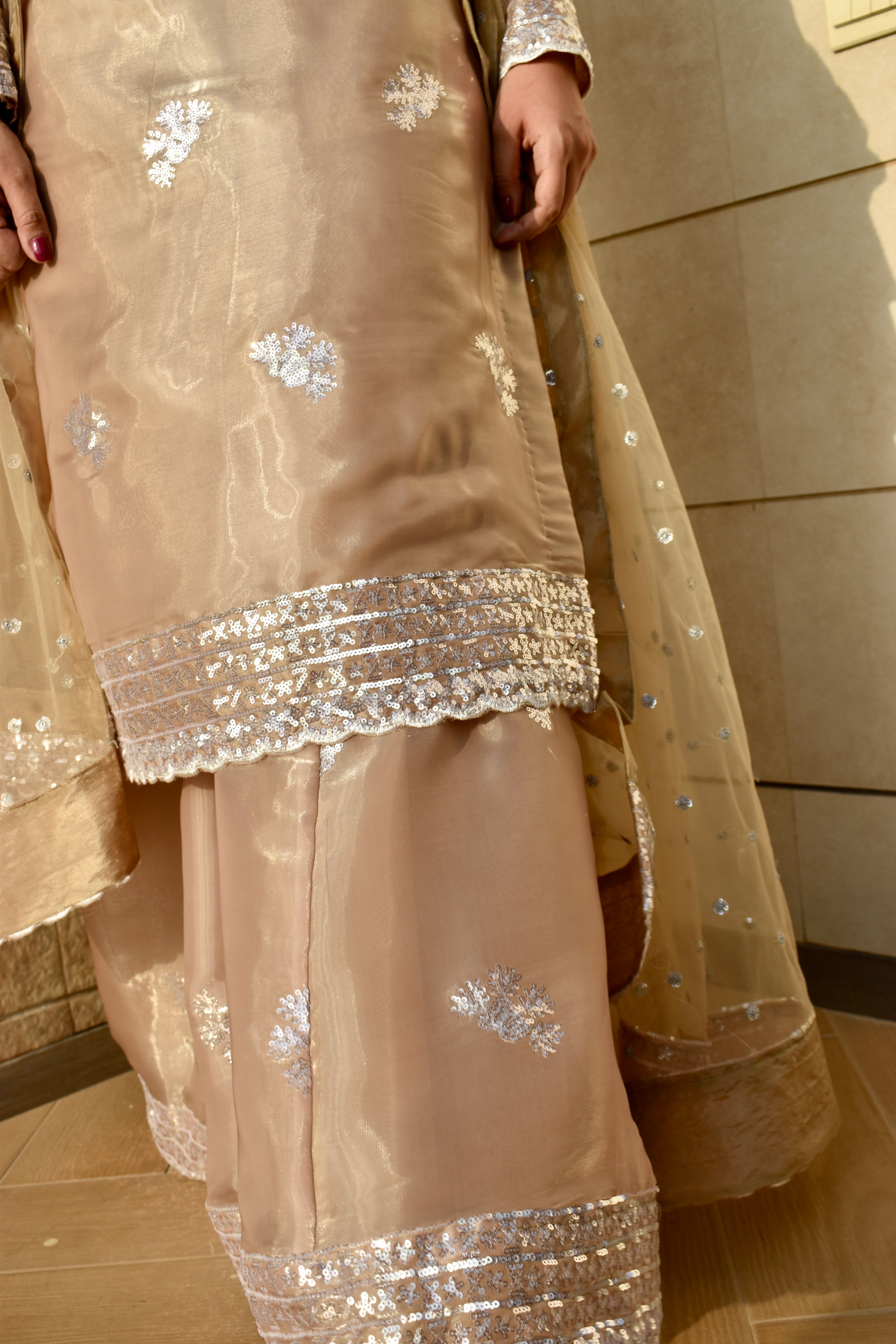 SUNAIRI 3 PIECE NIKKAH BRIDAL STITCHED SHARARA SUIT