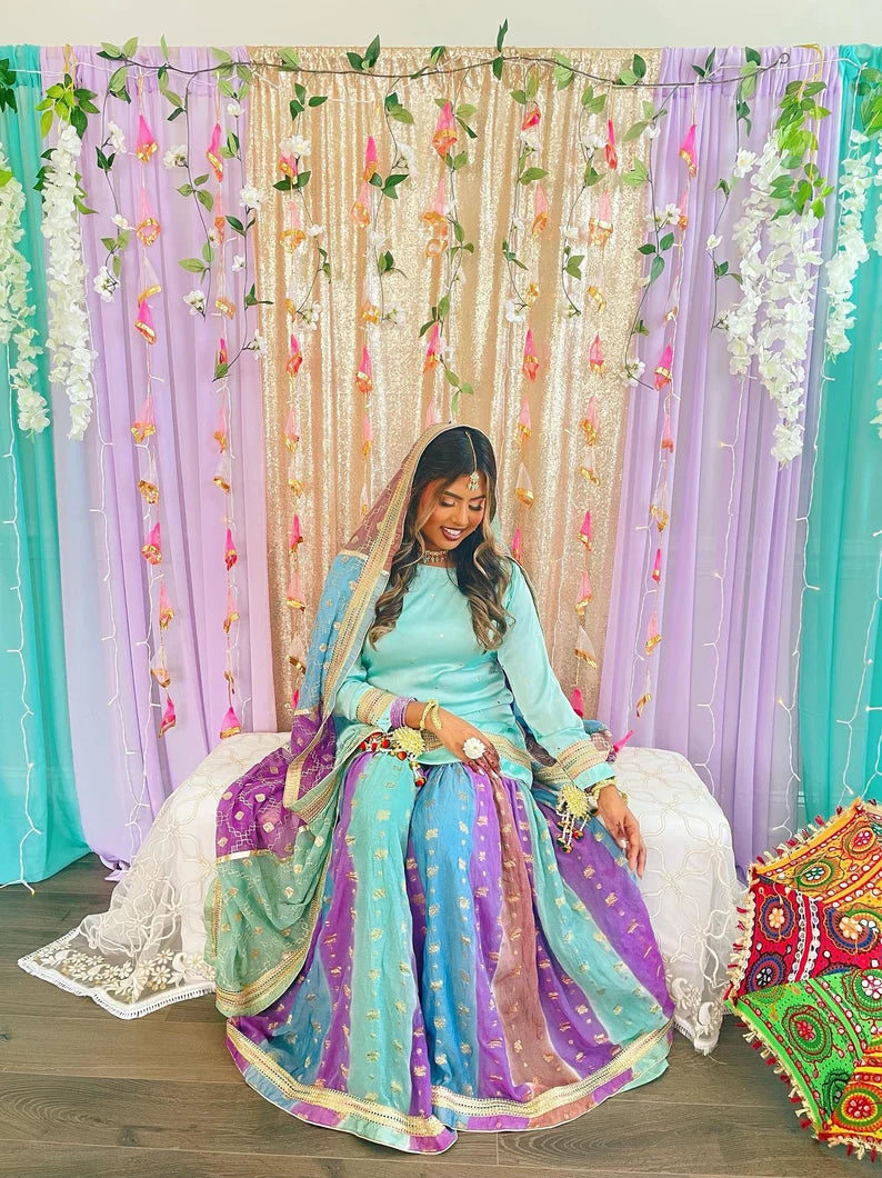 RANG-REZA 3 PIECE STITCHED GHARARA SUIT