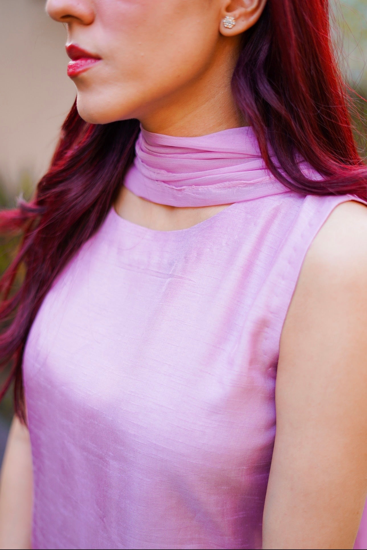 3 PIECE FARSHI SHALWAR LONG RAW SILK SUIT