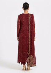Crimson Grace – Embroidered Chiffon 3-Piece Set