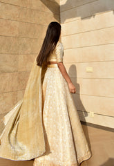 RADIATE WHITE GOLD LEHENGA 3 PIECE STITCHED SUIT