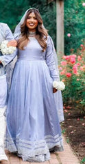 MOONLIGHT PURPLE BRIDAL PISHWAS