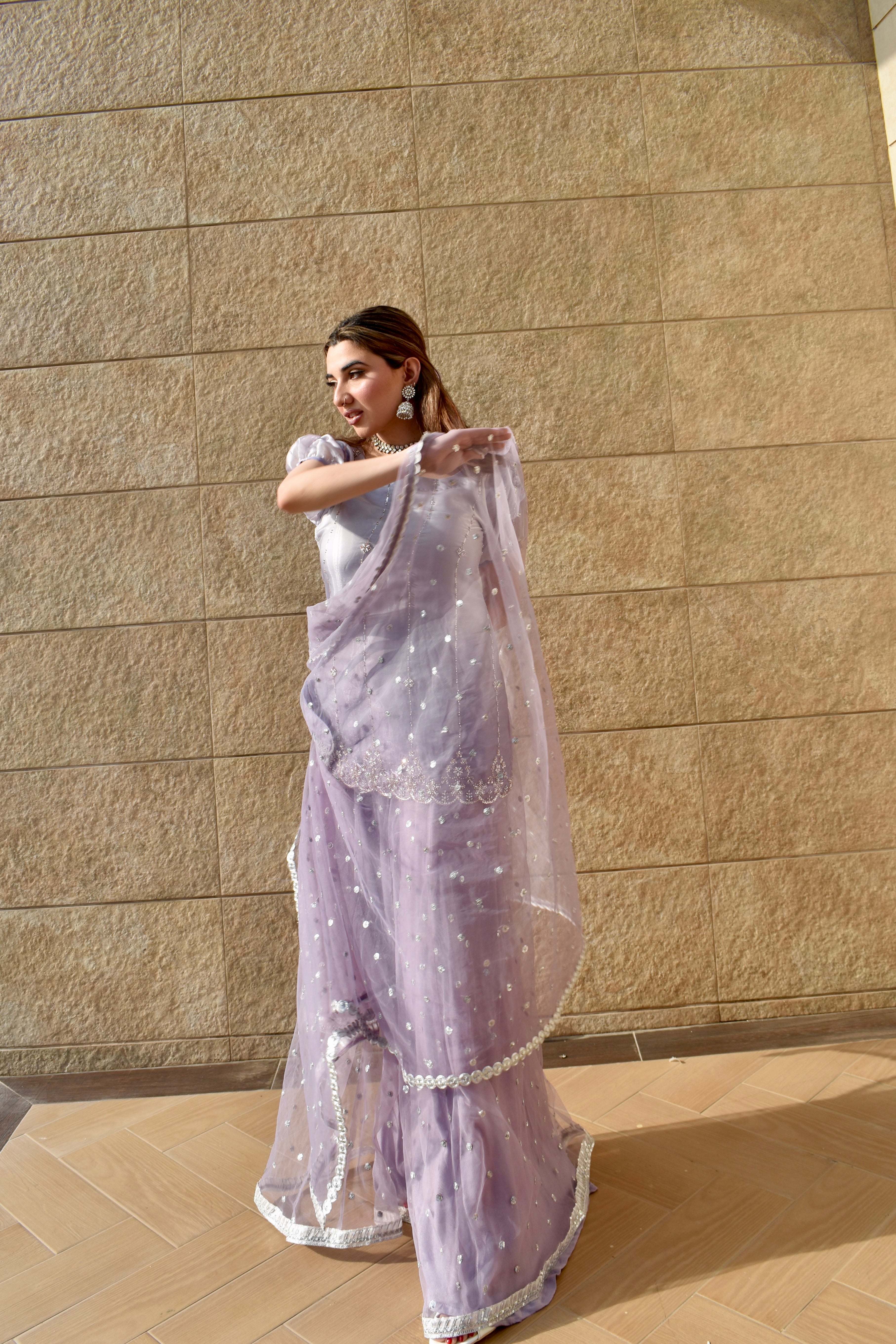 Bahara 3 Piece Stitched Sharara Suit
