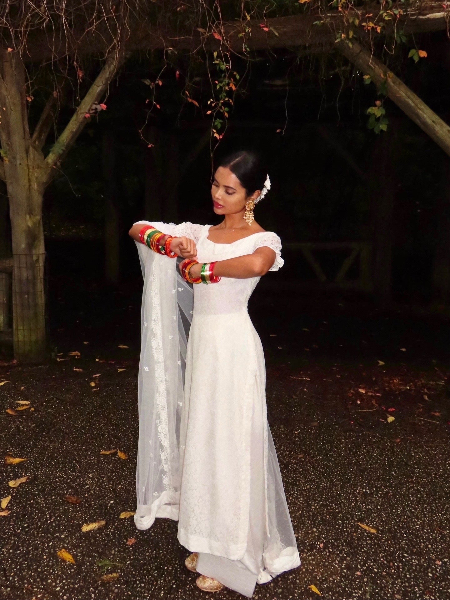 WHITE OFF THE SHOULDER 3 PIECE FARSHI SHALWAR SET